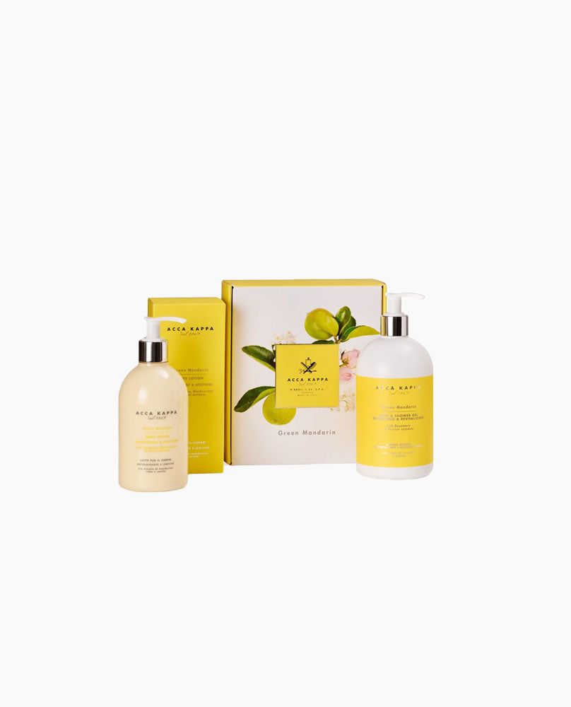 Coffret cadeau Mandarine verte - Gel douche et lotion pour le corps