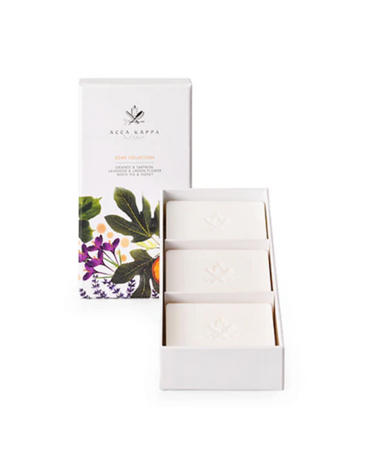 Soap Set - White Fig & Honey, Lavender & Linden Flower, Orange & Saffron